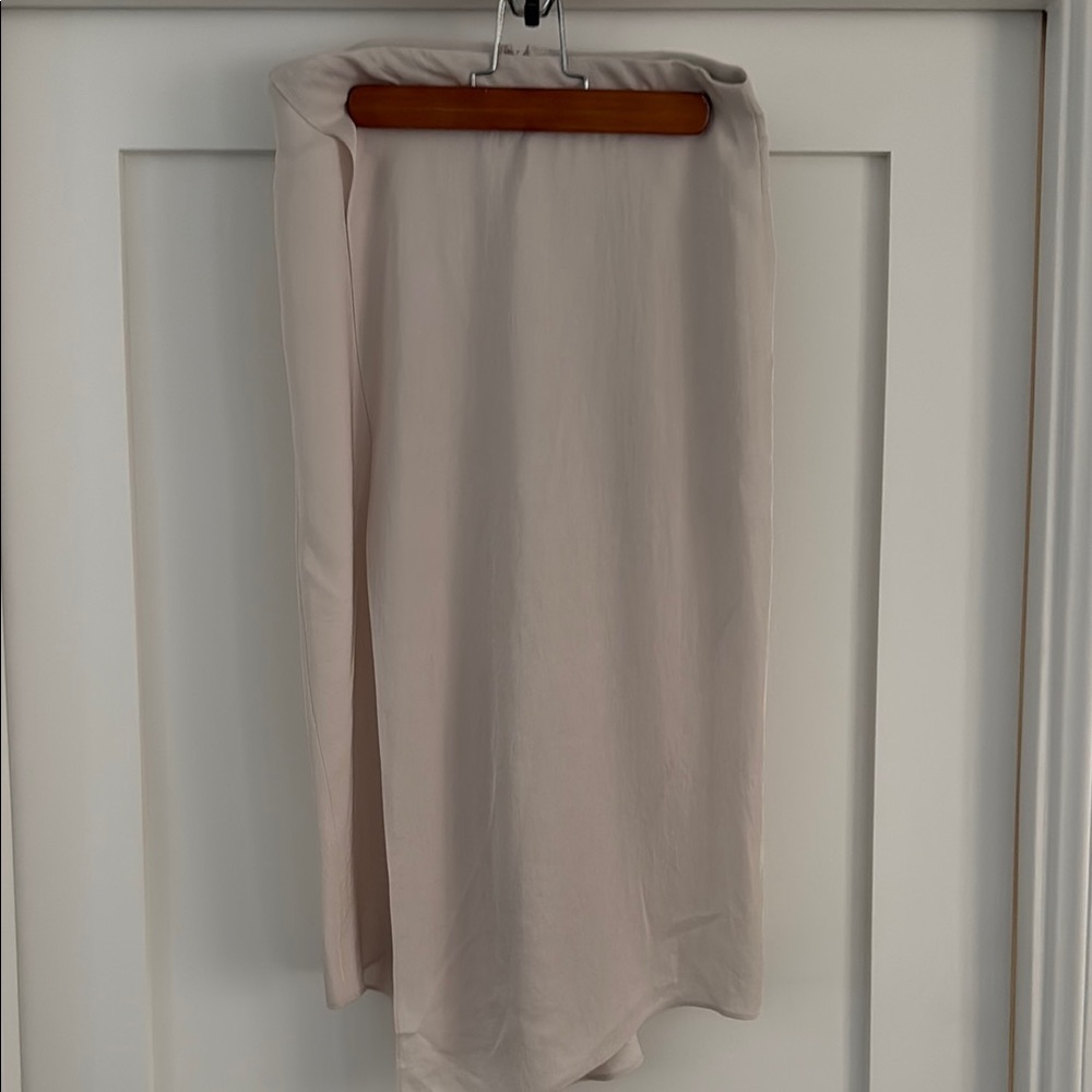 VINCE wrap midi skirt